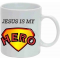 Cana cu imprimeu, Jesus is my Hero!
